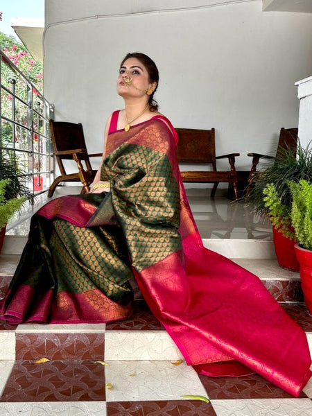 Naveena Kapoor In Kanjivaram Silk Saree. Available In 3 Colours