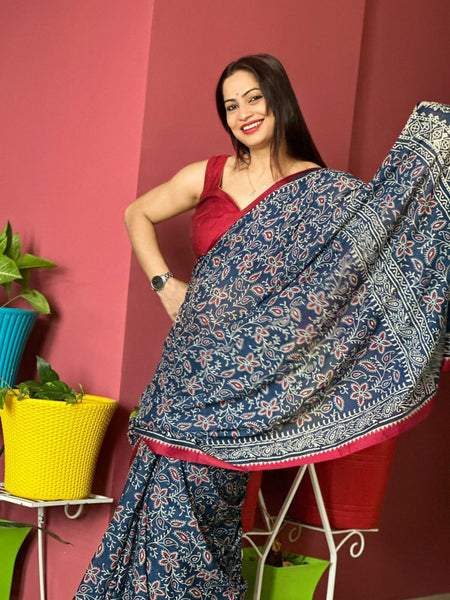 Reena Dwivedi In Ajrakh Cotton Saree