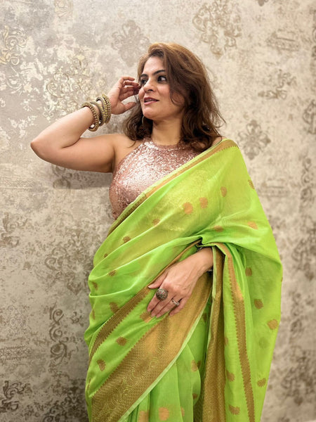 Naveena Kapoor In Chanderi Cotton Silk Saree