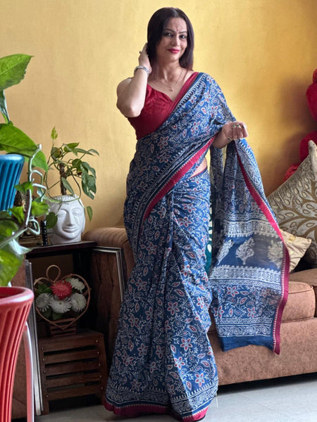 Reena Dwivedi In Ajrakh Cotton Saree