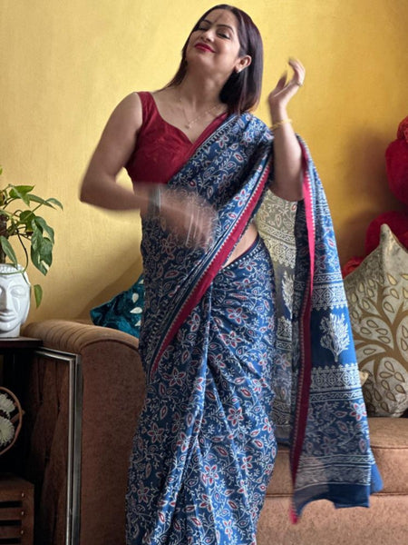 Reena Dwivedi In Ajrakh Cotton Saree