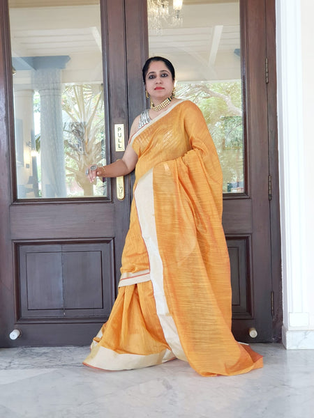 Ramya Pathak In Linen Saree. Available In 2 Colours.