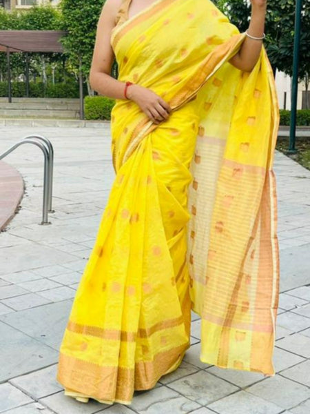 Naveena Kapoor In Chanderi Cotton Silk Saree