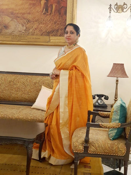 Ramya Pathak In Linen Saree. Available In 2 Colours.