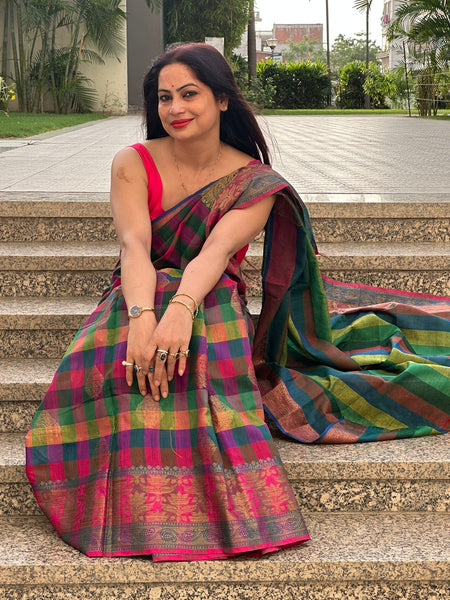 Reena Dwivedi In Banarsi Dupion Silk Saree With Matching Pallu