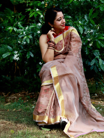 Ramya Pathak In Chanderi Cotton Silk Self Design Saree