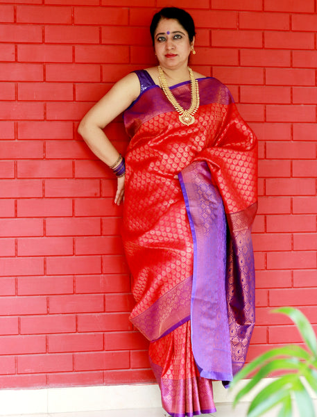 Ramya Rathod In Kanjivaram Silk Saree. Available In 3 Colours.