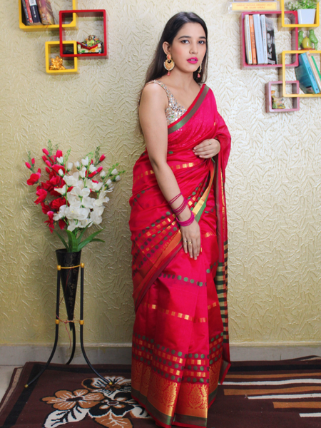 Lavi Raj In Chanderi Cotton Silk Designer Saree. Available In 2 Colours