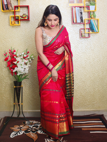 Lavi Raj In Chanderi Cotton Silk Designer Saree. Available In 2 Colours