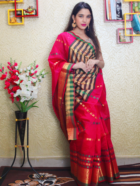 Lavi Raj In Chanderi Cotton Silk Designer Saree. Available In 2 Colours