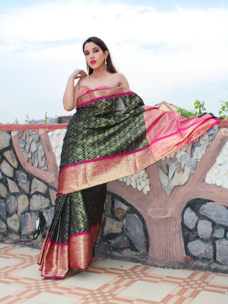 Lavi Raj In Banarsi Georgette Silk Sari