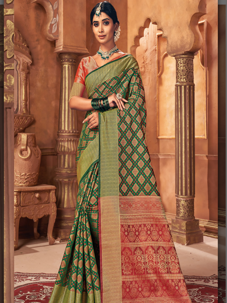 Reena Dwivedi In Patola Silk Saree. Available In 8 Colours.