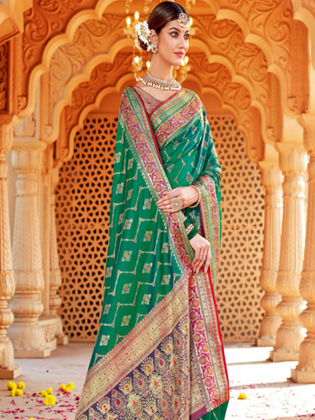 Reena Dwivedi In Banarsi Silk Saree. Available In 6 Colours