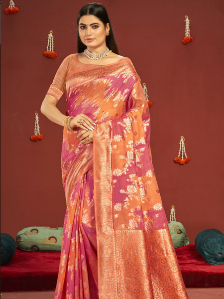 Reena Dwivedi In Banarsi Cotton Silk Designer Saree. Available In 6 Colours.