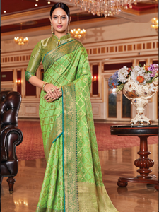 Reena Dwivedi In Banarsi Saree. Available In 6 Colours.