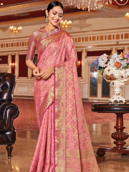 Reena Dwivedi In Banarsi Saree. Available In 6 Colours.