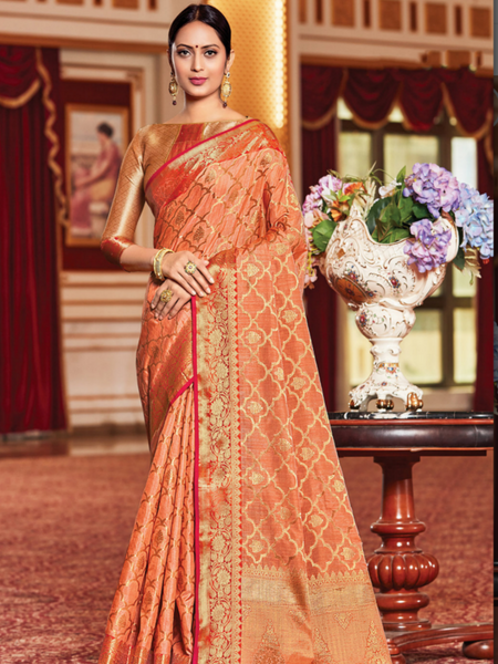 Reena Dwivedi In Banarsi Saree. Available In 6 Colours.