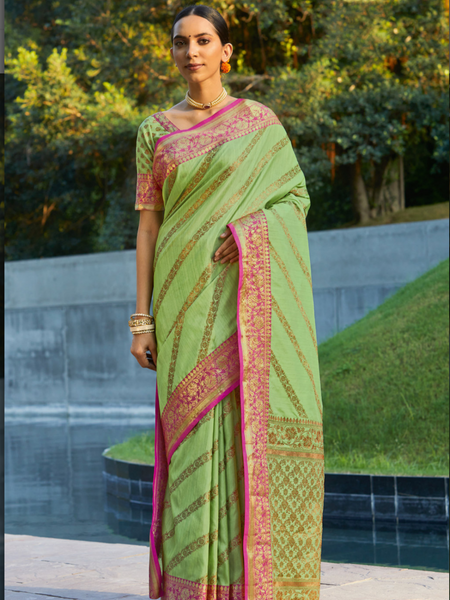 Reena Dwivedi In Banarsi Silk Designer Saree. Available In 6 Colours.