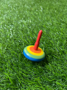 Wooden Spinning Top - Rainbow Colour