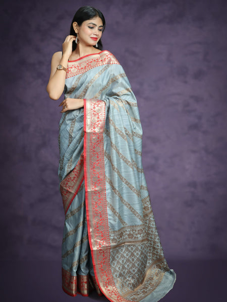 Reena Dwivedi In Banarsi Silk Designer Saree. Available In 6 Colours.