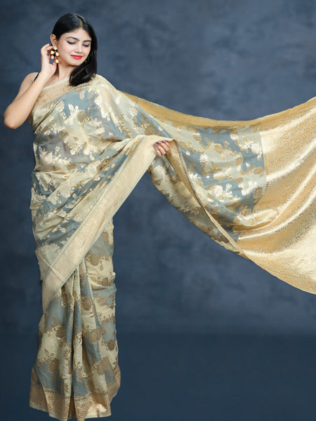 Reena Dwivedi In Banarsi Cotton Silk Designer Saree. Available In 6 Colours.