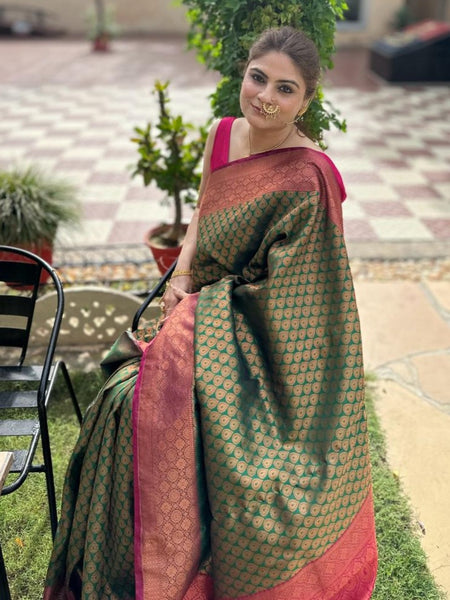 Naveena Kapoor In Kanjivaram Silk Saree. Available In 3 Colours