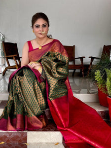 Naveena Kapoor In Kanjivaram Silk Saree. Available In 3 Colours