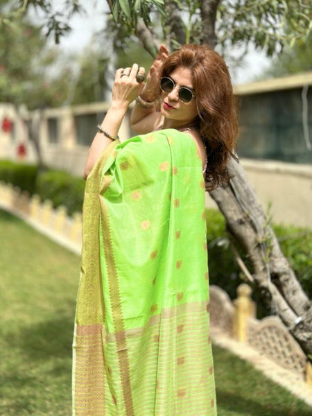 Naveena Kapoor In Chanderi Cotton Silk Saree