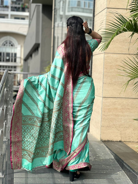 Reena Dwivedi In Banarsi Silk Designer Saree. Available In 6 Colours.