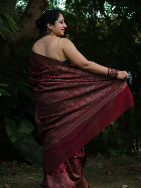 Ramya Pathak In Chanderi Cotton Silk Designer Saree With Matching Pallu. Available In 4 Colours.