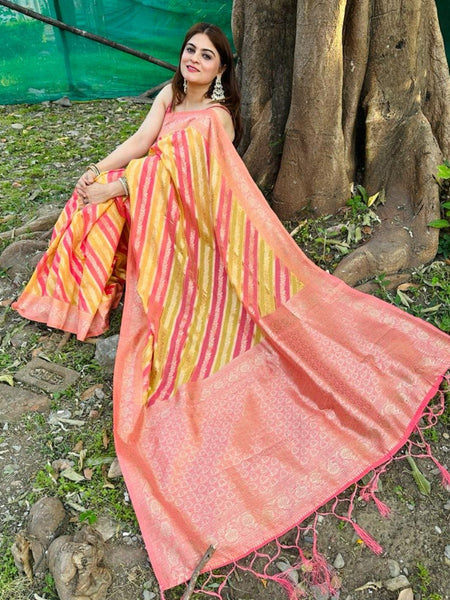 Naveena Kapoor In Banarsi Saree. Available in 6 Colours