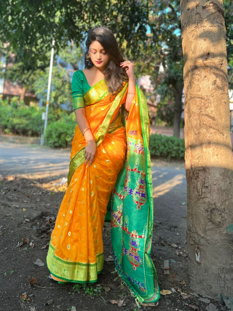 Sanjana Kale In Traditional Paithani Saree – Indiehues