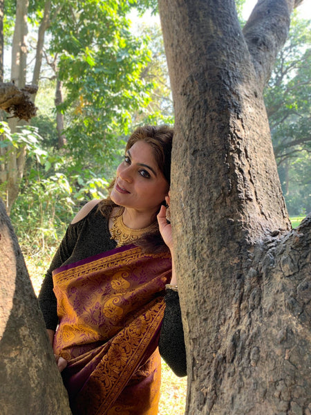 Naveena Kapoor In Kanjivaram Silk Saree