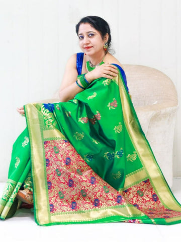 Ramya Pathak In Banarsi Silk Saree. Available In 6 Colours.