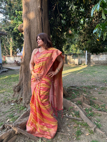 Naveena Kapoor In Banarsi Saree. Available in 6 Colours