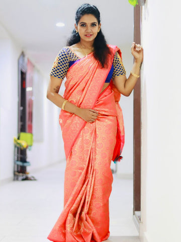 Roopa Mohan In Kanjivaram Silk Designer Saree. Available In 2 Colours.