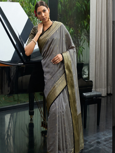 Banarsi Silk Saree. Available in 6 colours.