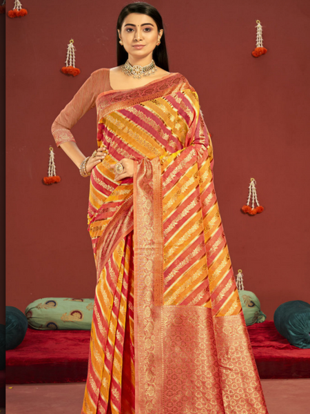 Naveena Kapoor In Banarsi Saree. Available in 6 Colours