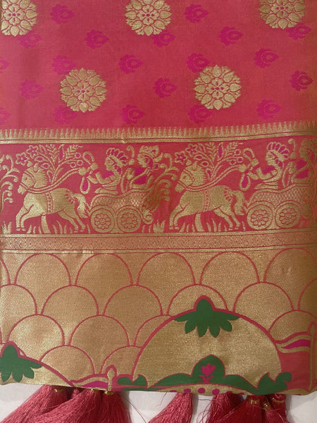 Reena Dwivedi In Handmade Banarsi Silk Designer Saree With Booti Work. Available In 4 Colours.