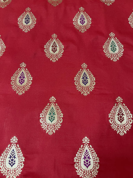 Ramya Pathak In Handmade Red Banarsi Silk Designer Saree. Available In 3 Designs.