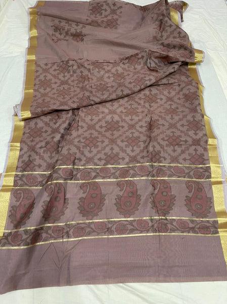 Reena Dwivedi In Chanderi Cotton Silk Self Design Saree. Available In 3 Colours.