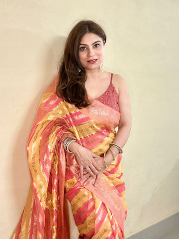 Naveena Kapoor In Banarsi Saree. Available in 6 Colours