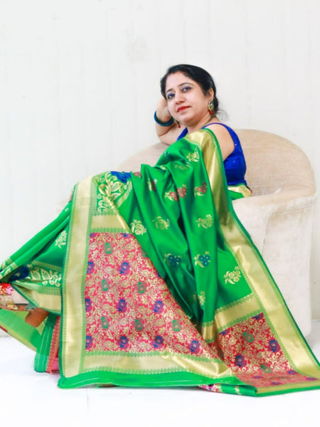 Ramya Pathak In Banarsi Silk Saree. Available In 6 Colours.